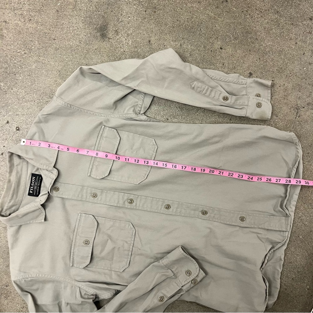 Filson Chino Twill Work Shirt in Light Blue (M) - Picture 5 of 6